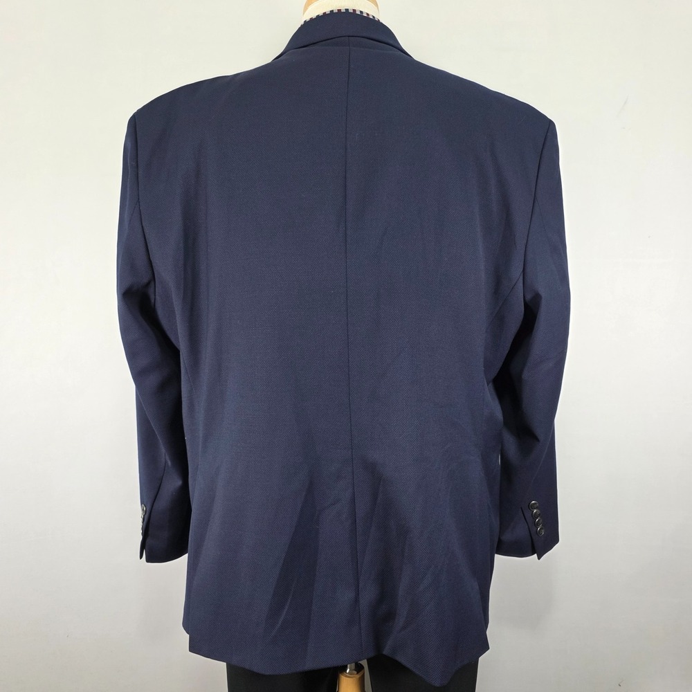 Pronto Uomo Men's Sport Coat Blazer Two Button Navy Blue Wool Poly Spandex 52R - Picture 11 of 13